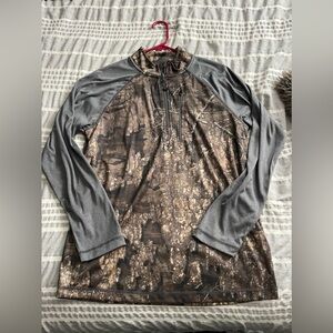 Habit Quarter-Zip Camo Sweater Medium